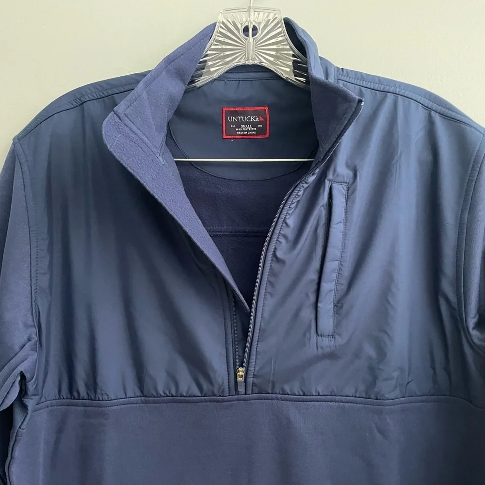 UNTUCKit Women's Ristow Medieval Blue Small 1/2 Zip Fleece Pullover Jacket NWT - Picture 8 of 16